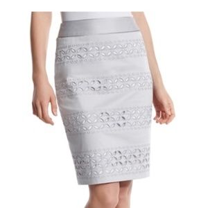 White House Black Market Eyelet Pencil Skirt